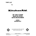 KitchenAid KEMI300VBL4 front cover diagram