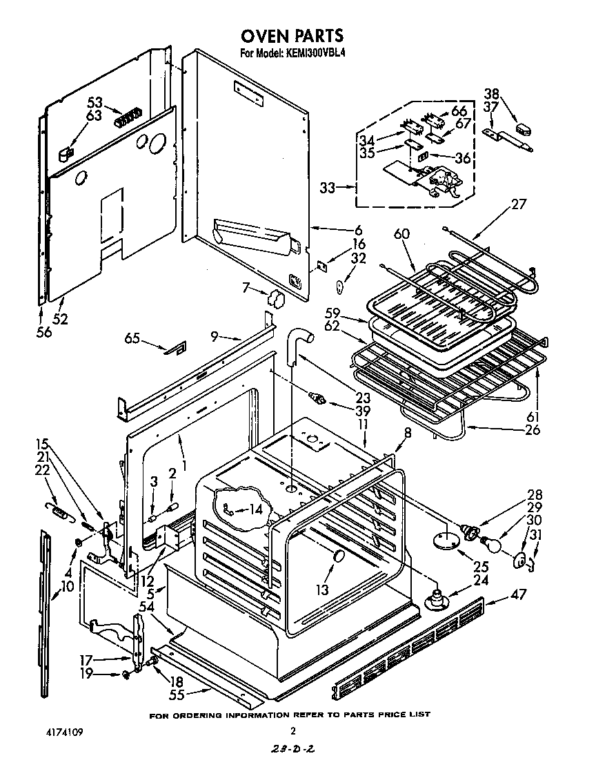 KitchenAid KEMI300VBL4 oven diagram