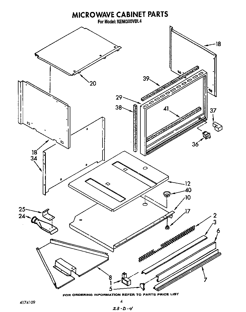 KitchenAid KEMI300VBL4 microwave cabinet diagram
