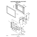 KitchenAid KEMI300VBL4 microwave door and latch diagram