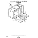 KitchenAid KEMI300VBL4 microwave cabinet and shelf diagram