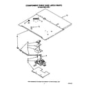 KitchenAid KEBI141WBL1 component shelf and latch diagram