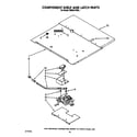 KitchenAid KEBI241WBL1 component shelf and latch diagram
