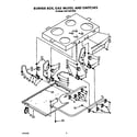 KitchenAid KGCT305TWH0 burner box, gas valves and switches diagram