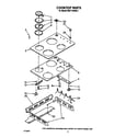 KitchenAid KEDT105VWH3 cooktop diagram