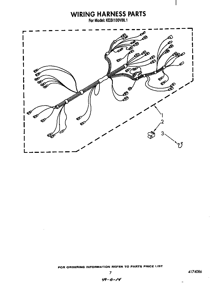 KitchenAid KEBI100VBL1 wiring harness diagram