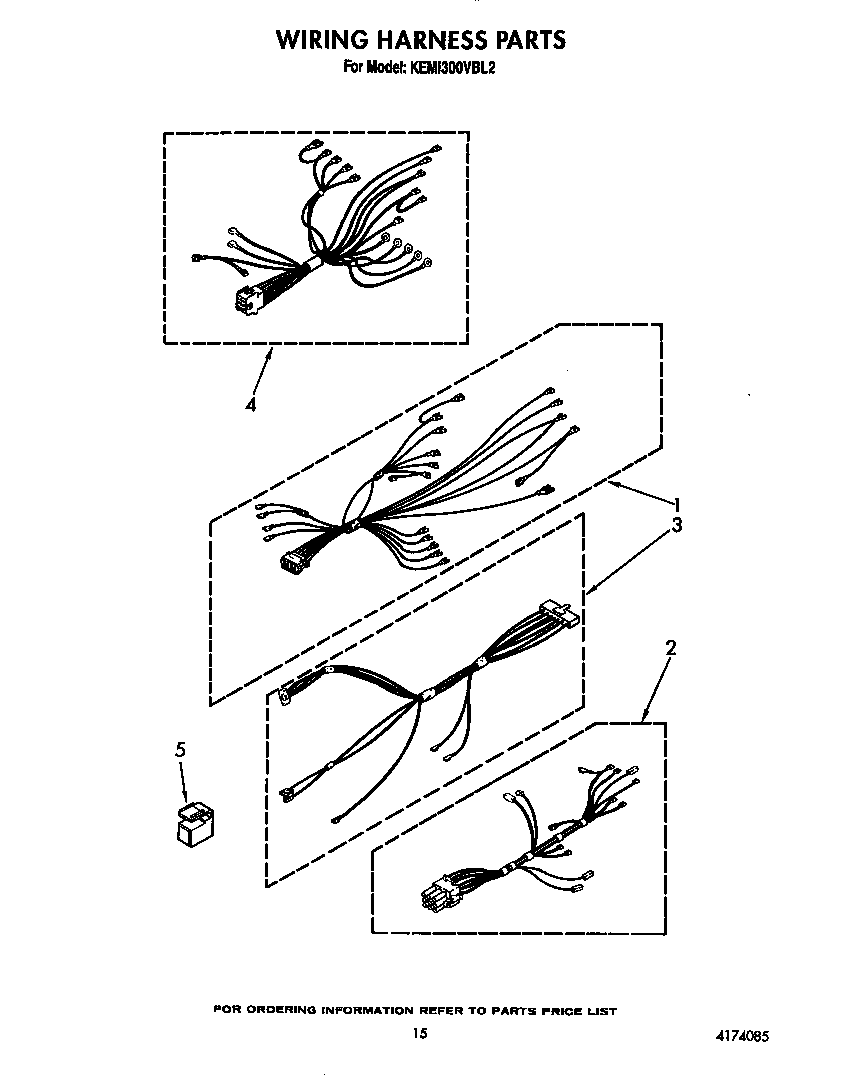 KitchenAid KEMI300VBL2 wiring harness diagram