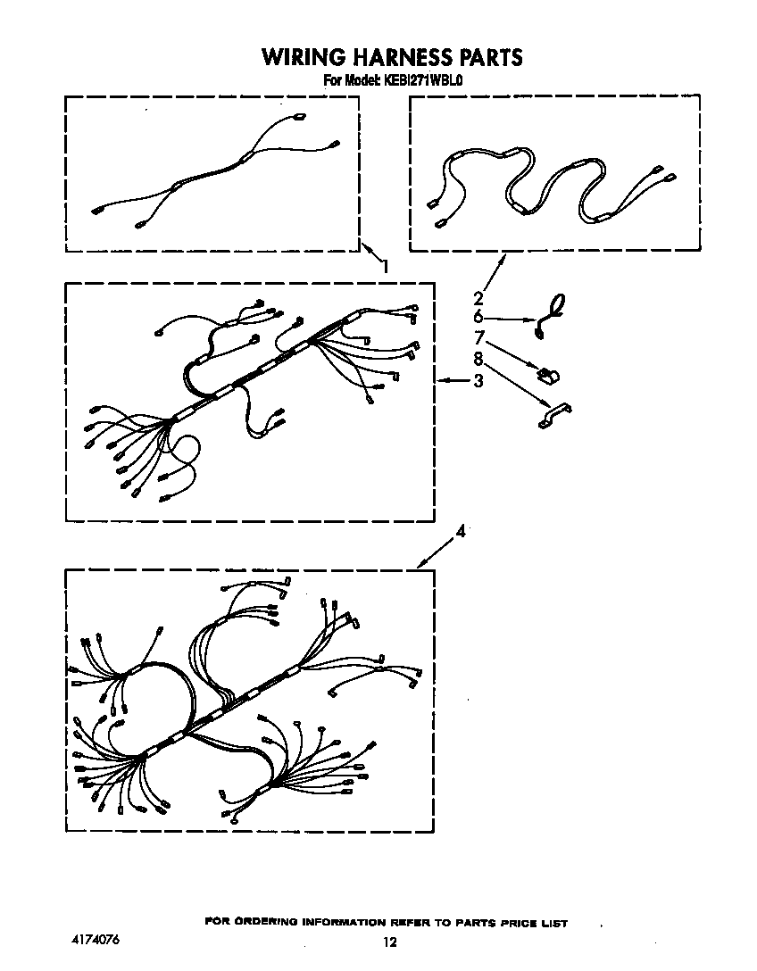 KitchenAid KEBI271WBL0 wiring harness diagram