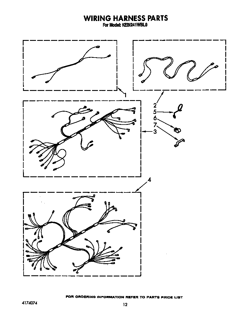 KitchenAid KEBI241WBL0 wiring harness diagram