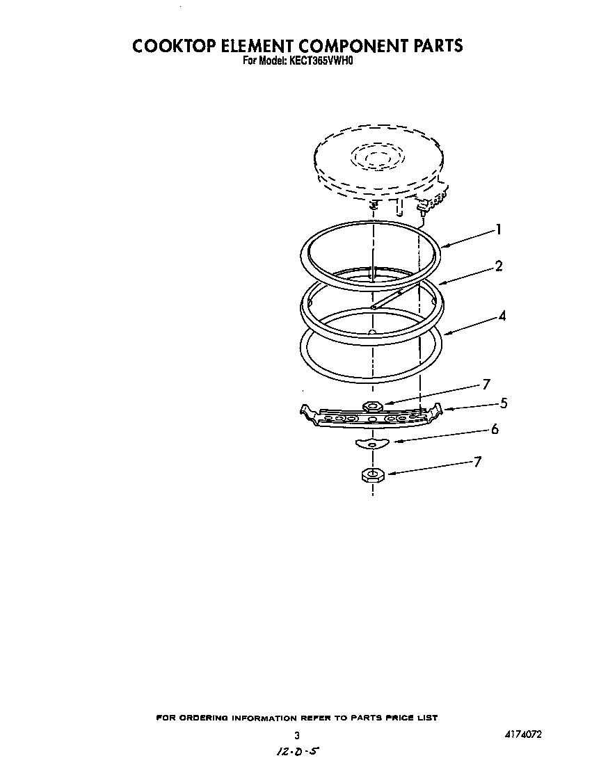 KitchenAid KECT365VWH0 element components diagram