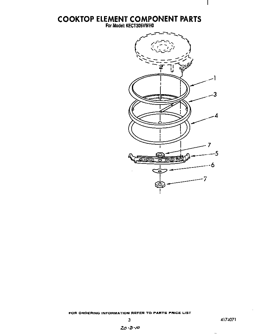 KitchenAid KECT305VWH0 element diagram