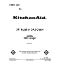 KitchenAid KGBS146SBL0 front cover diagram