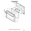 KitchenAid KGBS146SBL0 oven door diagram