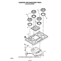 KitchenAid KGCS160SWH0 cooktop/main body parts diagram