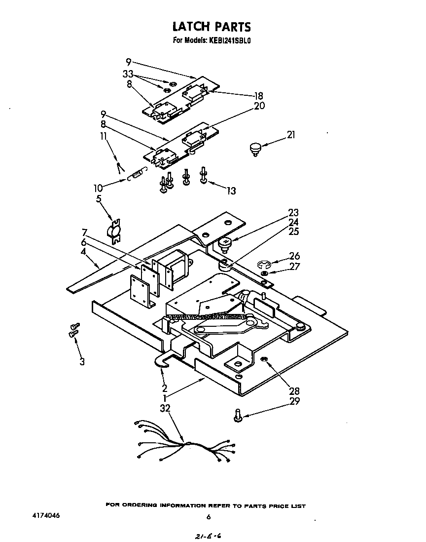 KitchenAid KEBI241SBL0 latch diagram