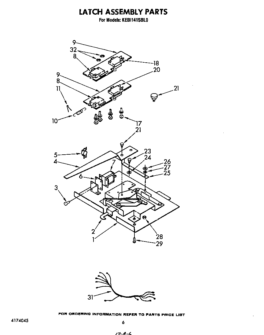 KitchenAid KEBI141SBL0 latch assembly diagram
