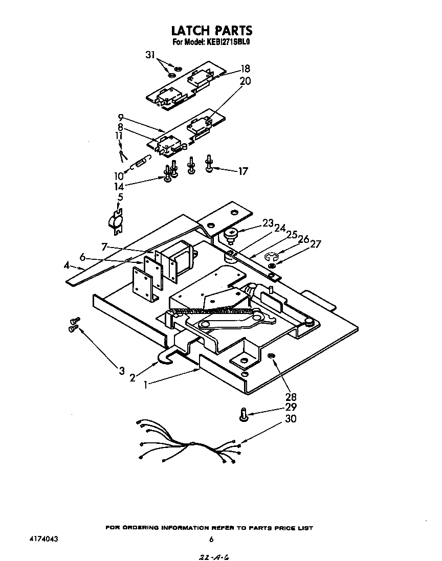 KitchenAid KEBI271SBL0 latch diagram