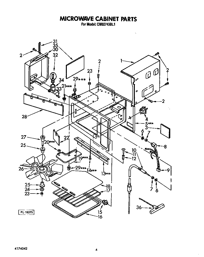 KitchenAid CM02743BL1 microwave cabinet diagram