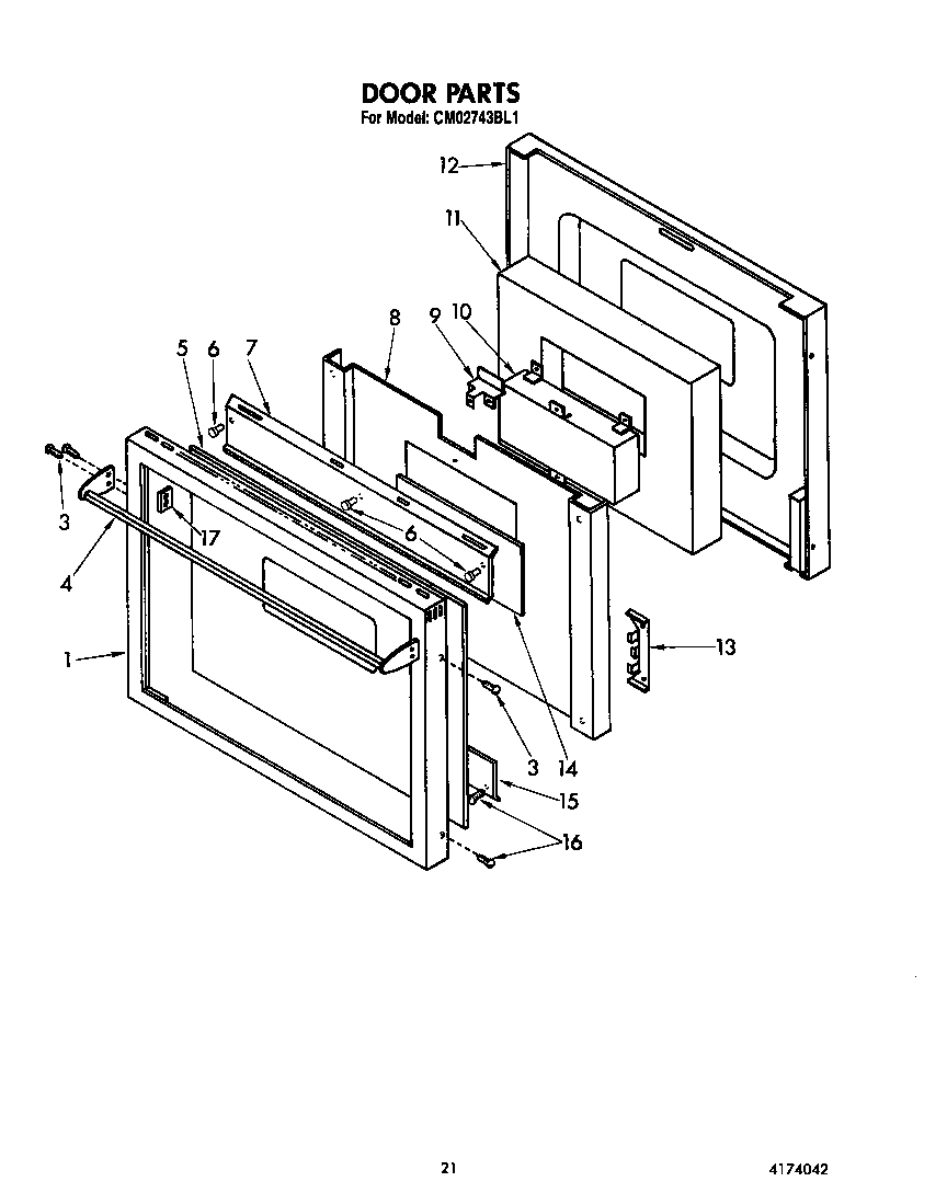 KitchenAid CM02743BL1 door diagram