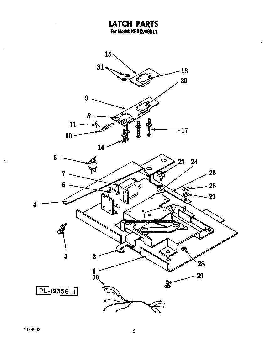 KitchenAid KEBI270SBL1 latch diagram