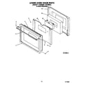 KitchenAid KEBI240SBL1 lower oven door diagram