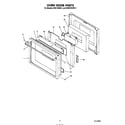 KitchenAid KEBS145SBL1 oven door diagram