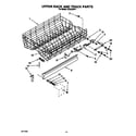 KitchenAid KUDJ230Y1 upper rack and track diagram