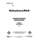 KitchenAid KUDC220T6 front cover diagram