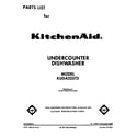 KitchenAid KUDA22ST3 front cover diagram