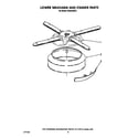 KitchenAid KUDA22ST3 lower washarm and strainer diagram
