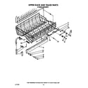 KitchenAid KUDA22ST3 upper rack and track diagram