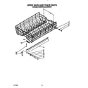 KitchenAid KUDI22GT0 upper rack and track diagram