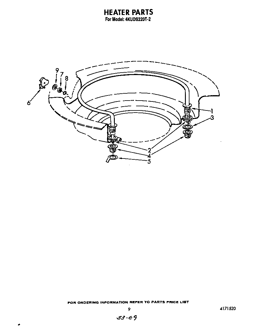 KitchenAid 4KUDS220T2 heater diagram
