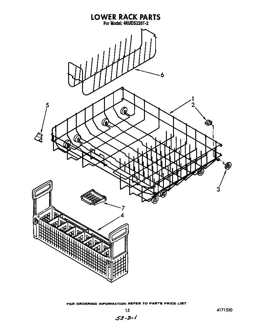 KitchenAid 4KUDS220T2 lower rack diagram