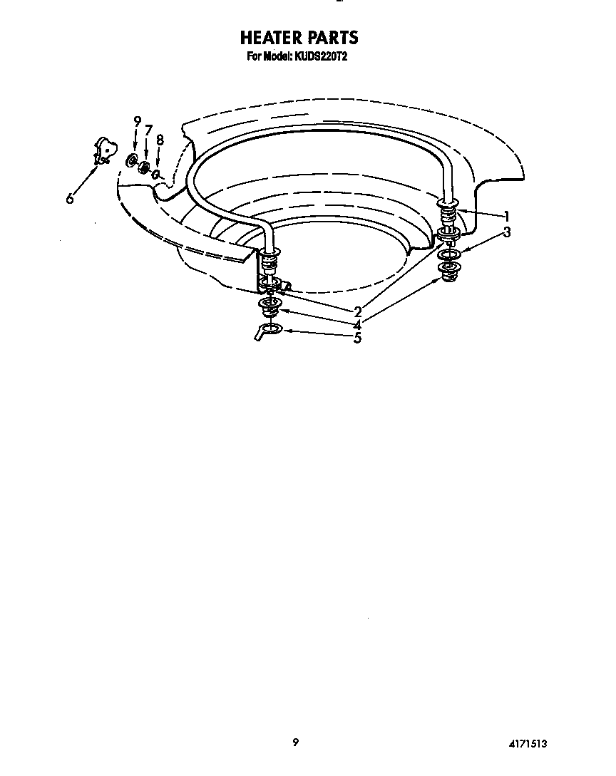 KitchenAid KUDS220T2 heater diagram