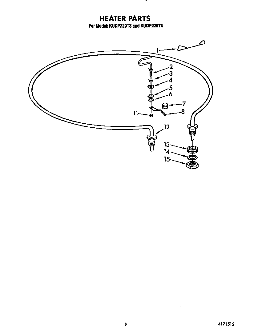 KitchenAid KUDP220T3 heater diagram