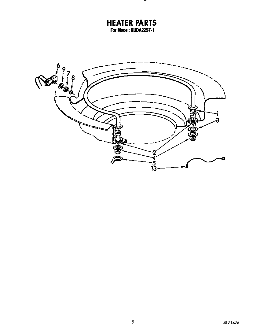 KitchenAid KUDA22ST1 heater diagram