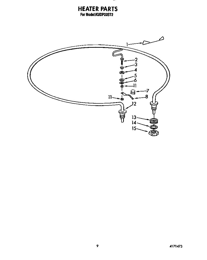 KitchenAid KUDP22ST2 heater diagram