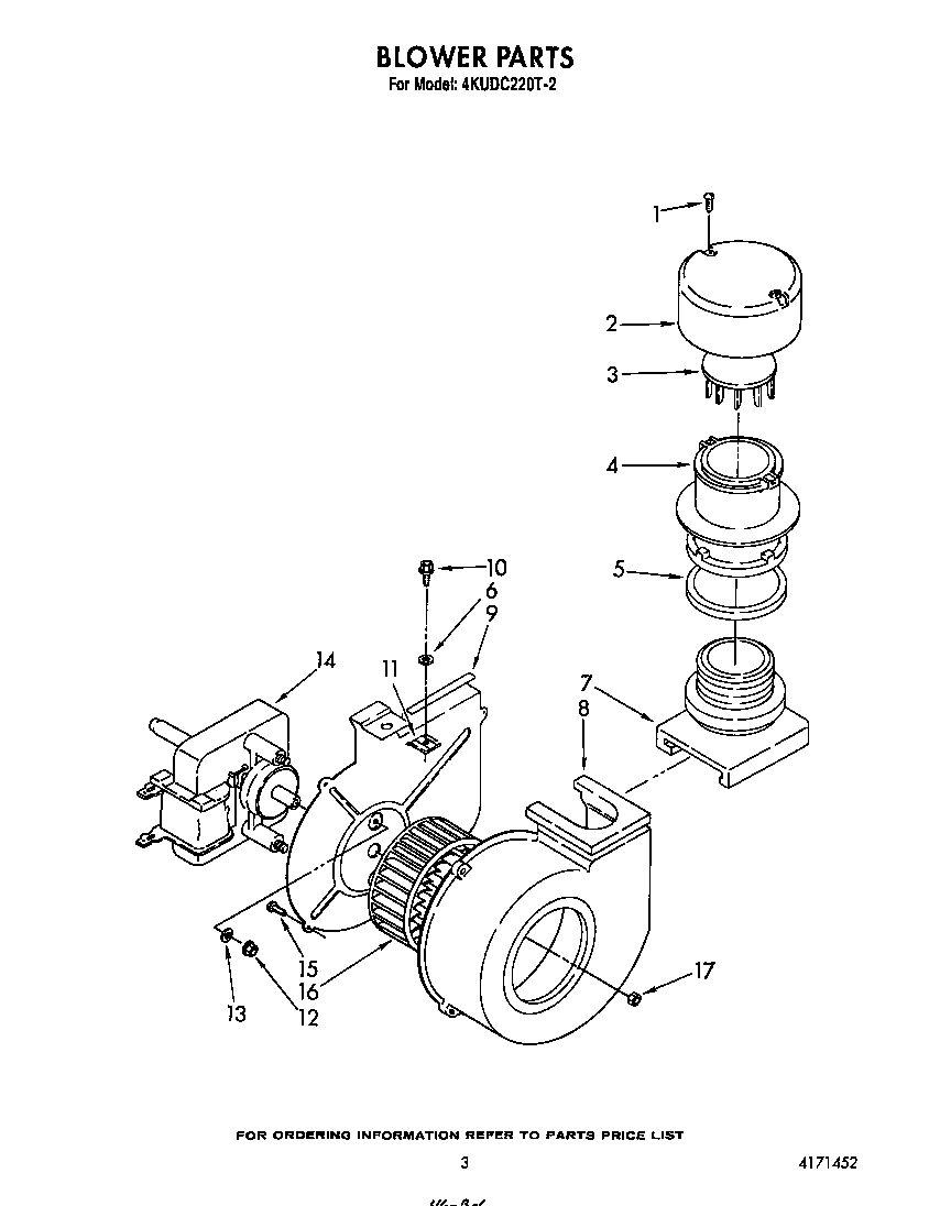 KitchenAid 4KUDC220T2 blower diagram