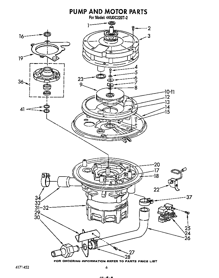 KitchenAid 4KUDC220T2 pump and motor diagram