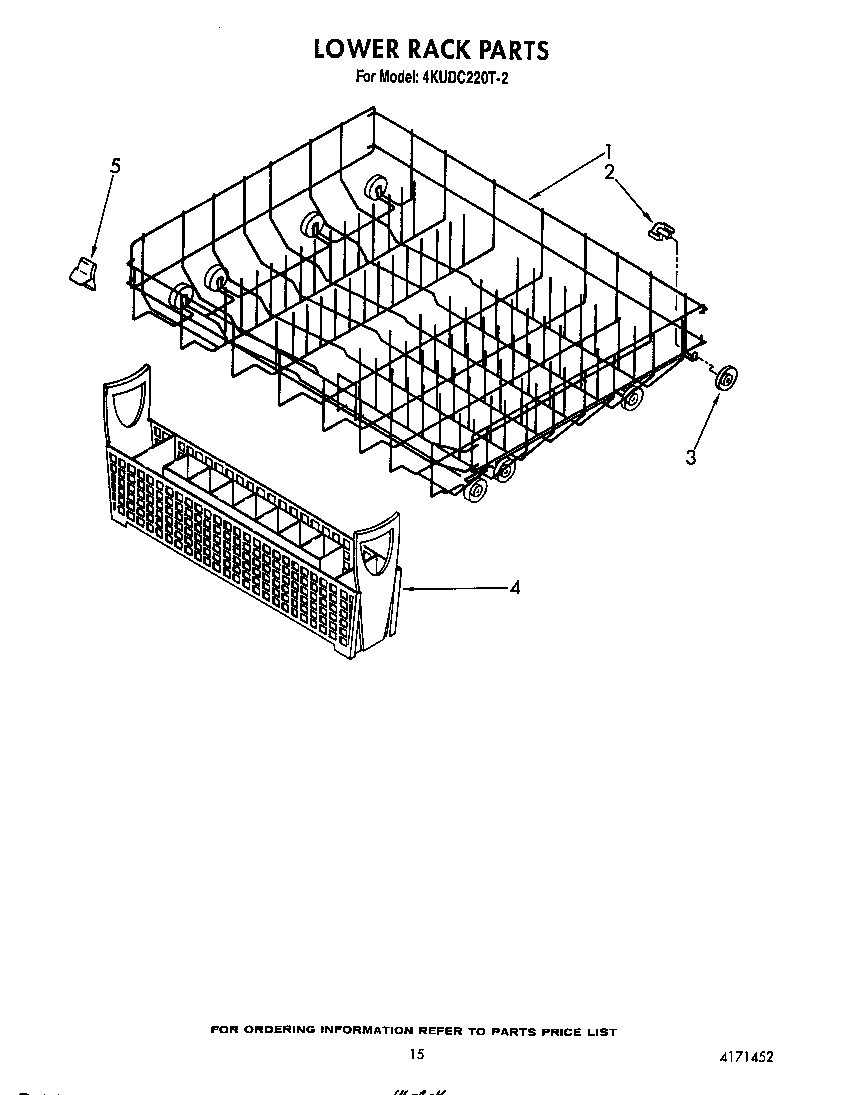 KitchenAid 4KUDC220T2 lower rack diagram