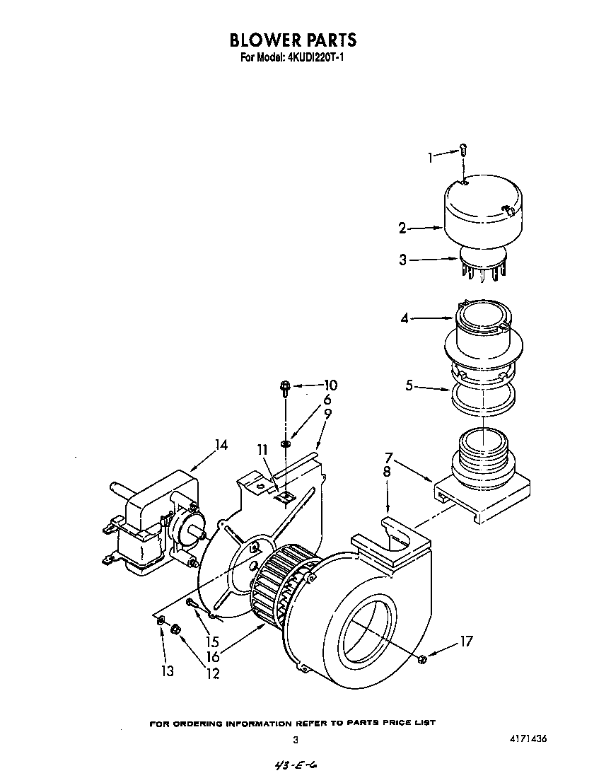 KitchenAid 4KUDI220T1 blower diagram