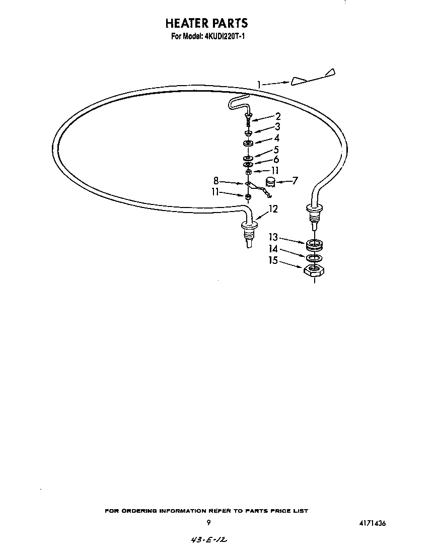 KitchenAid 4KUDI220T1 heater diagram