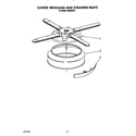 KitchenAid KUDI220T1 lower washarm and strainer diagram