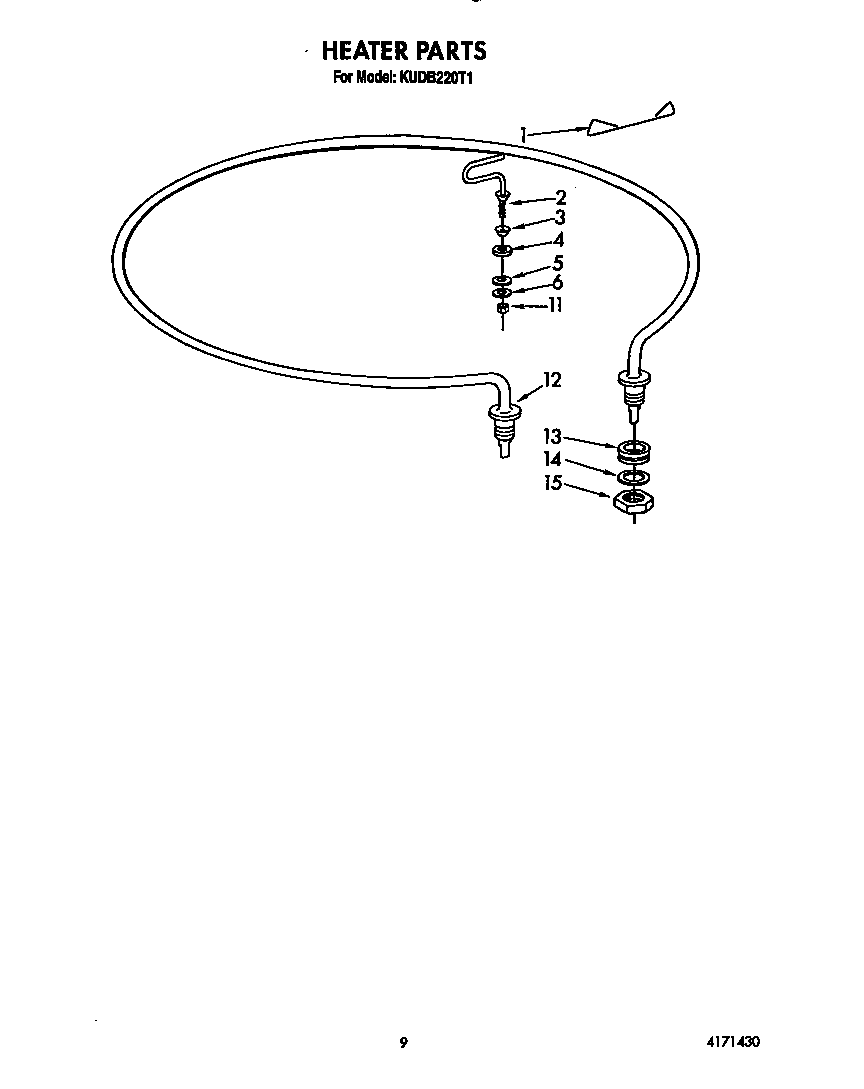 KitchenAid KUDB220T1 heater diagram