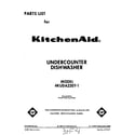 KitchenAid 4KUDA220T1 front cover diagram