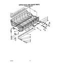 KitchenAid 4KUDA220T1 upper rack and track diagram