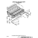 KitchenAid 4KUDA220T0 upper rack and track diagram