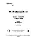 KitchenAid 4KUDI220T0 front cover diagram