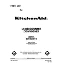 KitchenAid KUDM220T0 front cover diagram